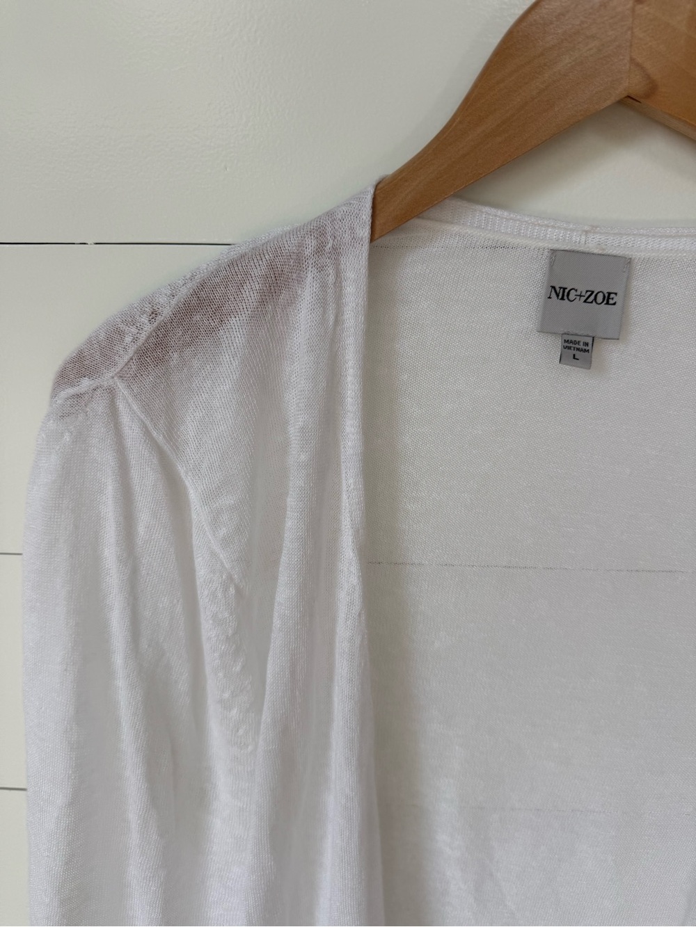Nic & Zoe Sweater 4 way Paper White Convertible Cardigan Large - Picture 6 of 16